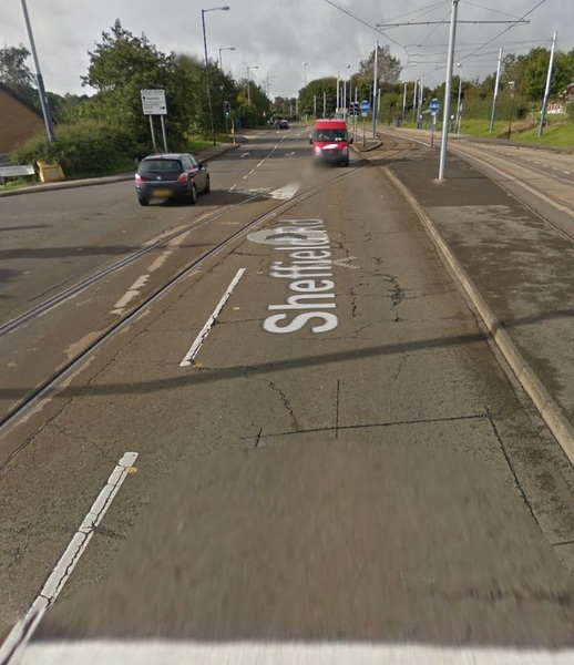 The photo for tram accidents on Sheffield Road.